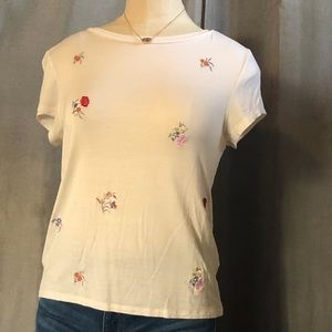 American Eagle white embroidered top